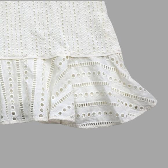 BANANA REPUBLIC Women's Cotton Eyelet Dress Size 4 White - Picture 5 of 7